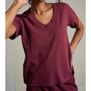 NEW PERFECTWHITETEE hendrix tee in dark burgundy